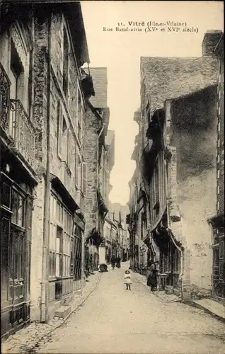 Ak Vitré Ille-et-Vilaine, Rue Baudrairie