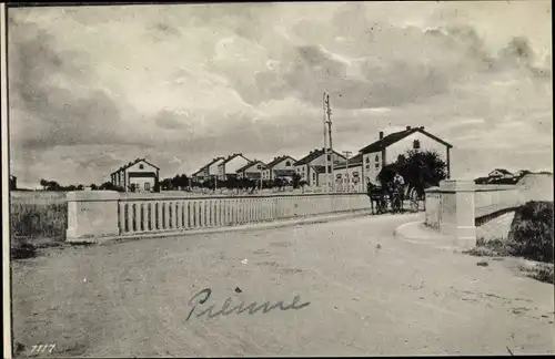 Ak Pienne Meurthe et Moselle, Brücke, Häuser