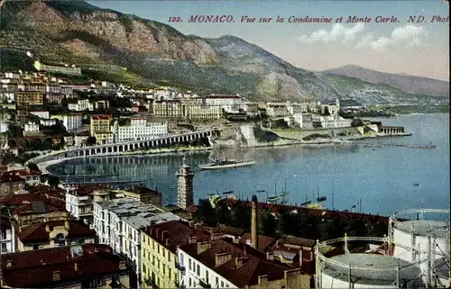 Ak Monte Carlo Monaco, Blick auf La Condamine, Hafen