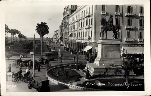 Ak Alexandria Ägypten, Mohamed Aly Square, Monument