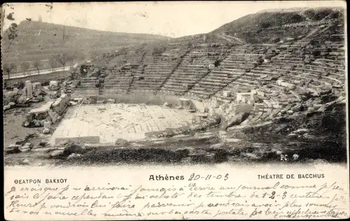 Ak Athen, Griechenland, Theater des Bacchus