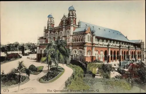 Ak Brisbane, Australien, Queensland-Museum