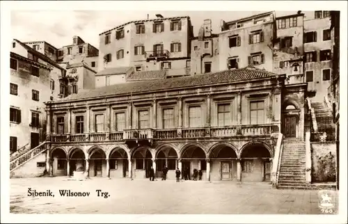 Ak Šibenik Kroatien, Wilsonov Trg.