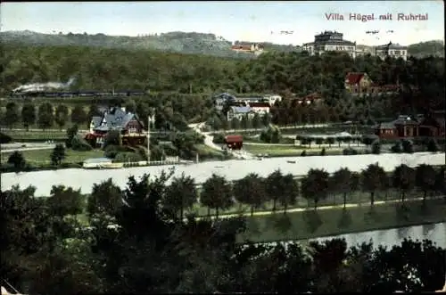 Ak Bredeney Essen im Ruhrgebiet, Villa Hügel, Ruhrtal