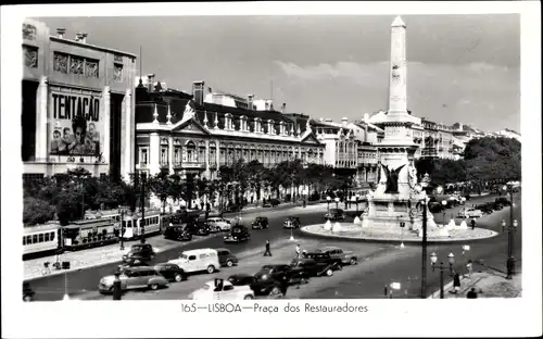 Ak Lisboa Lissabon Portugal, Praca dos Restauradores