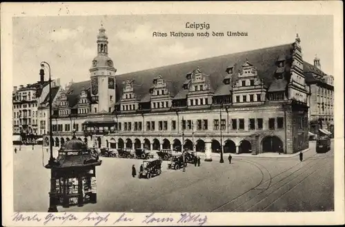 Ak Leipzig in Sachsen, Altes Rathaus nach dem Umbau