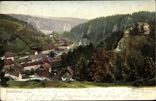 Ak Rübeland Oberharz am Brocken, Ort mit Umgebung