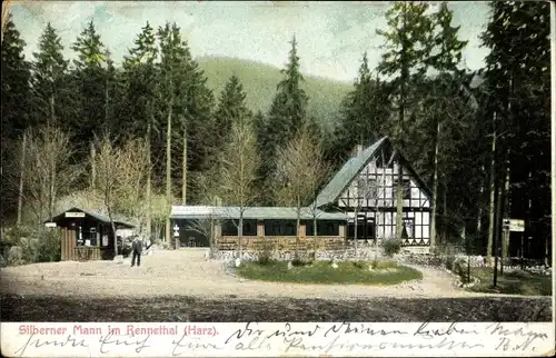 Ak Rennethal Blankenburg am Harz, Silberner Mann, Gasthaus