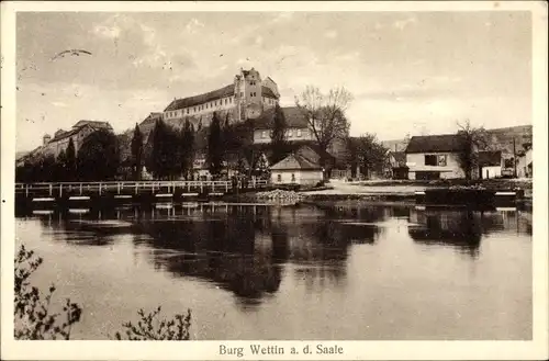 Ak Wettin an der Saale, Burg, Schloss