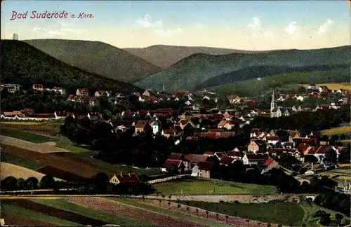 Ak Bad Suderode Quedlinburg im Harz, Panorama