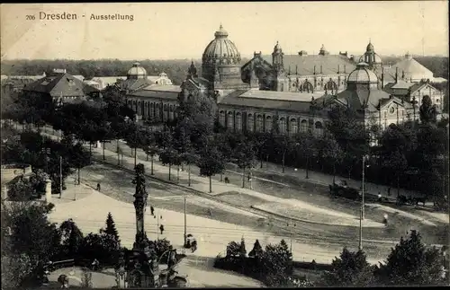 Ak Dresden, Ausstellung, Ausstellungspalast