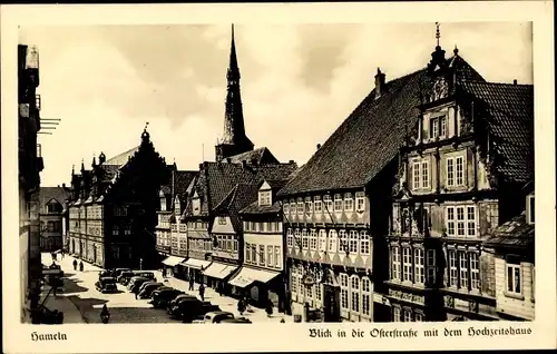 Ak Hameln an der Weser Niedersachsen, Osterstraße mit dem Hochzeitshaus