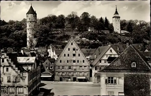 Ak Biberach an der Riß in Oberschwaben, Kapellenplatz, Weißer Turm, Gigelturm