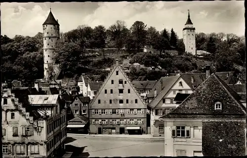 Ak Biberach an der Riß in Oberschwaben, Kapellenplatz, Weißer Turm, Gigelturm