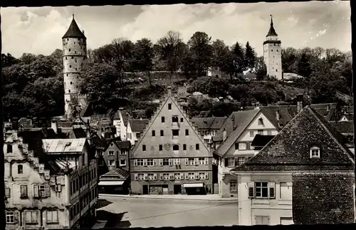 Ak Biberach an der Riß in Oberschwaben, Kapellenplatz, Weißer Turm, Gigelturm