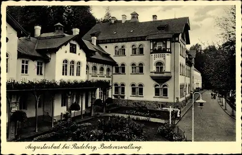 Ak Liegau Augustusbad Radeberg, Badeverwaltung