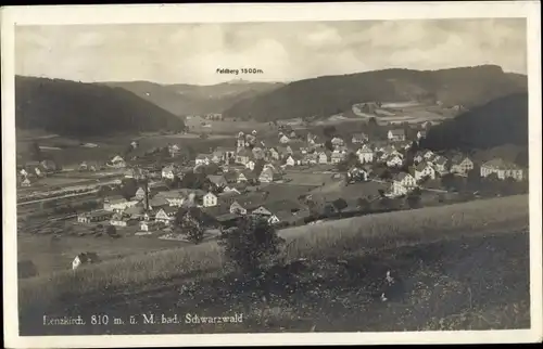 Ak Lenzkirch im Schwarzwald, Ortspanorama, Feldberg