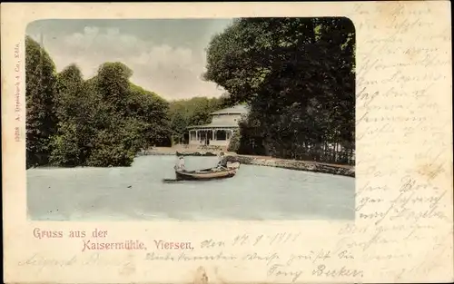 Ak Viersen in Nordrhein Westfalen, Kaisermühle, Boot