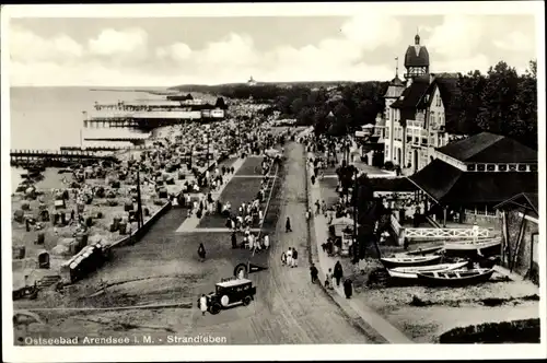 Ak Ostseebad Arendsee Kühlungsborn, Strand, Promenade