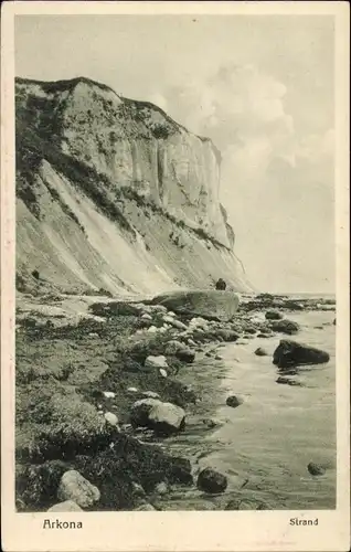 Ak Arkona Putgarten auf Rügen, Strand, Steilküste