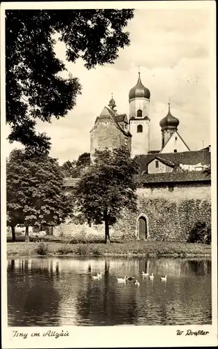 Ak Isny im Allgäu, Teilansicht