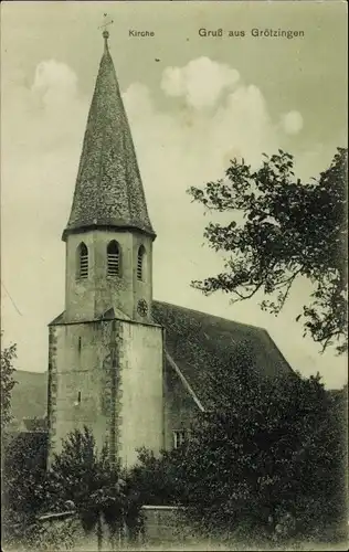 Ak Grötzingen Baden Württemberg, Kirche