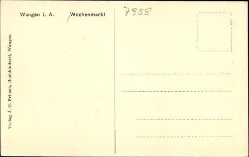 Ak Wangen im Allgäu, Wochenmarkt