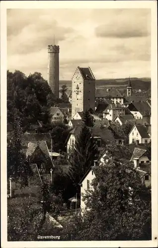 Ak Rauenegg Ravensburg, Blick auf Mehlsack und Obertor