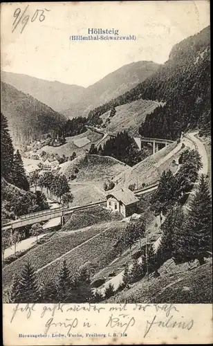 Ak Breitnau im Schwarzwald, Höllental, Höllsteig