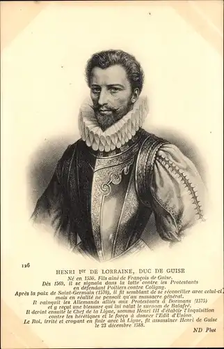 Ak Henri I. von Lothringen, Herzog von Guise