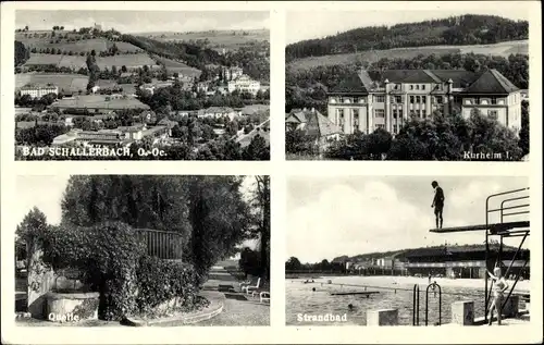 Ak Bad Schallerbach in Oberösterreich, Quelle, Kurheim, Strandbad