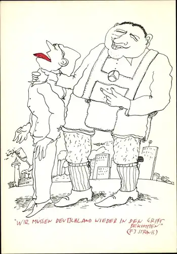Künstler Ak Volland, Ernst, Nr. 51, Wir müssen Deutschland wieder in den Griff bekommen