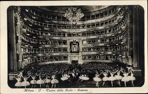 Ak Milano Mailand Lombardia, Teatro della Scala, Innenansicht, Ballett