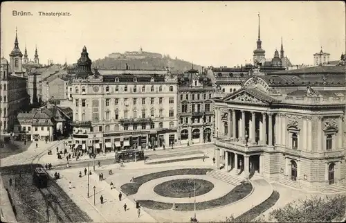 Ak Brno Brünn Region Südmähren Tschechien, Theaterplatz