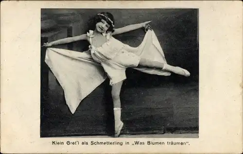 Ak Klein Gret'l als Schmetterling in Was Blumen träumen, Tanz