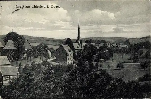 Ak Thierfeld Hartenstein Sachsen, Teilansicht