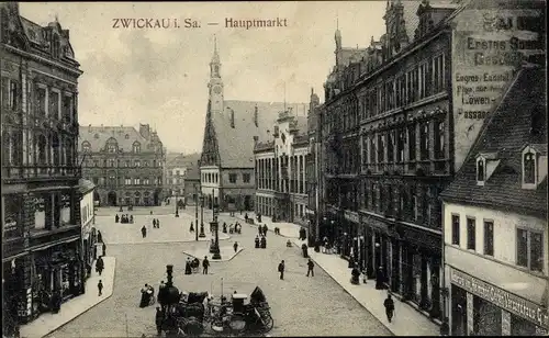 Ak Zwickau in Sachsen, Hauptmarkt