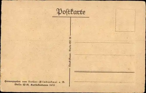 Künstler Ak Lutherstadt Wittenberg, Der Thesenanschlag 1517, Martin Luther