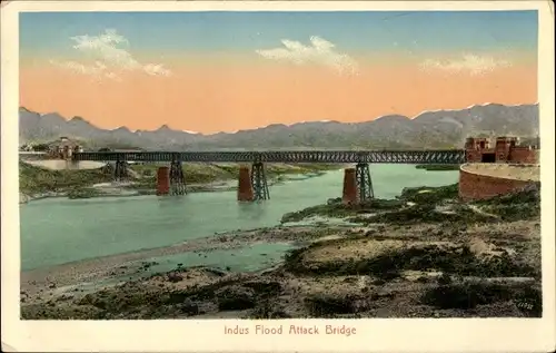 Ak Indien, Indus-Flutangriffsbrücke