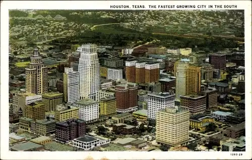 Ak Houston Texas USA, Luftbild
