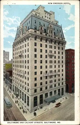 Ak Baltimore Maryland USA, New Emerson Hotel