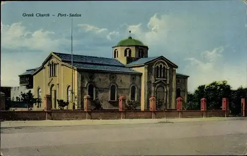 Ak Port Sudan Port Sudan, griechische Kirche