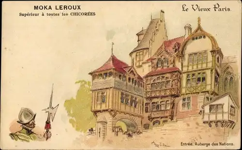 Litho Paris, Exposition Universelle de 1900, Moka Leroux, Superieur a toutes les Chicorees