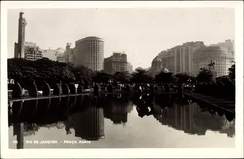 Ak Rio de Janeiro Brasilien, Praca Paris