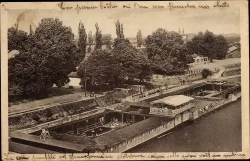 Ak Worms am Rhein, Fürstliche Rheinbadeanstalt