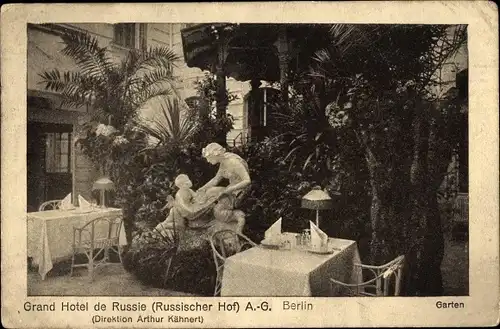 Ak Oranienburg in Brandenburg, Russischer Hof, Garten