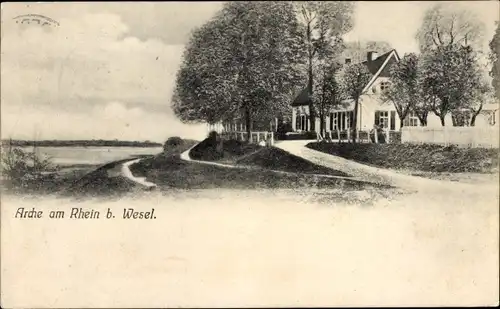 Ak Arche Büderich Wesel am Niederrhein, Dorfpartie