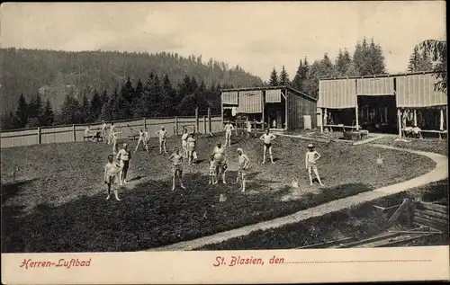 Ak Sankt Blasien im Schwarzwald, Partie im Herren Luftbad