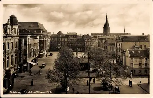 Ak Duisburg im Ruhrgebiet, Friedrich Wilhelm Platz