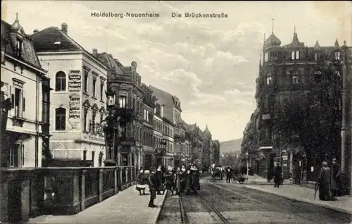 Ak Neuenheim Heidelberg am Neckar, Brückenstraße